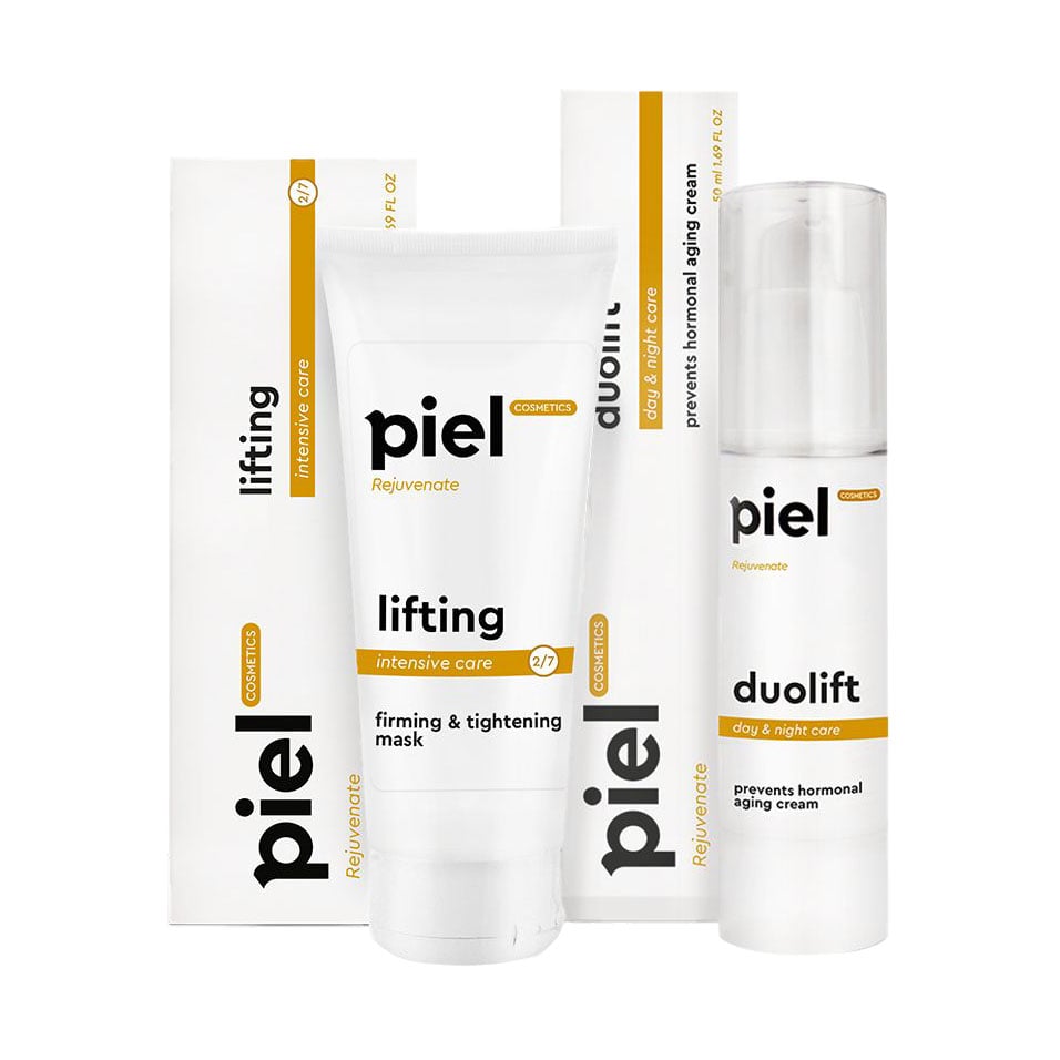 Ліфтинг-комплекс для обличчя Piel Cosmetics проти зморщок, з гіалуроновою кислотою (маска, 75 мл + ліфтинг-крем, 50 мл)